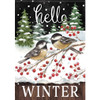 Chickadee Winter DuraSoft Garden Flag