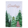 Shades of Emerald Forest Applique House Flag