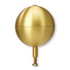 Gold Aluminum Ball Ornament Tapped 1/2 Inch