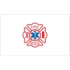 Fire Rescue Maltese Cross Flag