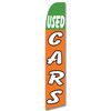 Used Cars - White/Green/Orange-Feather Flag