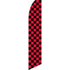 Black and Red Checkered Feather Flag