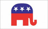Republican Elephant 4x6" Mini Stick Flags