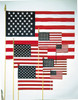4" x 6" No Fray US Stick Flags (w/ Spear)
