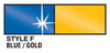 Blue and Gold Metallic Streamer