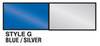Blue and Silver Metallic Streamer