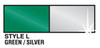 Green and Silver Metallic Streamer