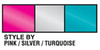 Metallic Pink / Silver / Turquoise Pennants