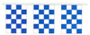 Blue and White Checkered Pennants