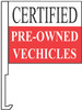 Certified Pre-Owned Vechicles - Red - Auto Dealer Car Flags