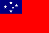 Western Samoa - 4" x 6" Miniature Stick Flag