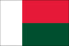Madagascar - 4" x 6" Miniature Stick Flags