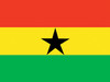 Ghana - 4" x 6" Miniature Stick Flags
