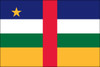 Central African Republic - 4" x 6" Miniature Stick Flags