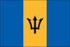 Barbados - 4" x 6" Miniature Stick Flags