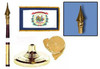 West Virginia Fringed Lobby Set 