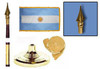 Argentina Government Flag Fringed Lobby Set