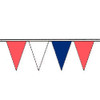 Brilliant Red, White, Deep Blue Fluorescent Pennants