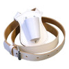 White Leather Single Strap Parade Carrying Belt