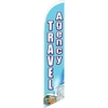 Travel Agency (white letters) Semi Custom Feather Flag Kit