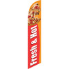 Fresh & Hot Pizza (bright red) Semi Custom Feather Flag Kit