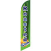 Roasted Corn (green background, blue letters) Semi Custom Feather Flag Kit
