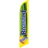 Roasted Corn (green and yellow background, blue letters) Semi Custom Feather Flag Kit