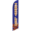 Turkey Legs (blue background, gold letters) Semi Custom Feather Flag Kit 