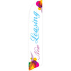 Now Leasing (pink and blue letters) Semi Custom Feather Flag Kit