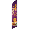 Tacos & Burritos (orange letters, purple background) Semi Custom Feather Flag Kit