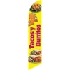 Tacos & Burritos (red letters, yellow background) Semi Custom Feather Flag Kit