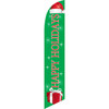 Happy Holidays (green background) Semi Custom Feather Flag Kit 