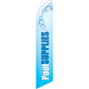 Pool Supplies (blue and white letters) Semi Custom Feather Flag Kit