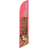 Hair Extensions (pink background) Semi Custom Feather Flag Kit