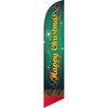 Happy Christmas (green background) Semi Custom Feather Flag Kit