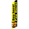 Buy Here! Pay Here! (black and yellow) Semi Custom Feather Flag Kit