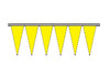Saturn Yellow Fluorescent Icicle Pennants