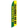 Su Trabajo Es Su Credito! Feather Flag 