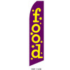 Food (purple background) Feather Flag