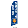 Gold Shield- Smog Check Station (blue background) Feather Flag