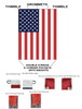 Fire Truck American Flag, Nylon 15x25