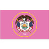 Pink Utah 3x5 Foot Custom Flag