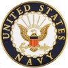 Navy Round Lapel Pin