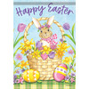 Basket Bunny DuraSoft Garden Flag