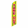 Take Out (yellow and green background) Semi Custom Feather Flag Kit 