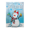 Welcome Friends Snowman Garden Flag