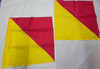 Semaphore Signal Flag Red and Yellow Set Of 2 ( No Sticks )