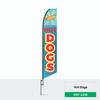 Hot Dogs (Light Blue) Feather Flag