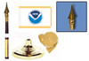 National Oceanic and Atmospheric Administration (marketing logo) Fringed Lobby Set