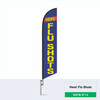 Flu Shots Here Feather Flag ( Blue )- Full Swoop